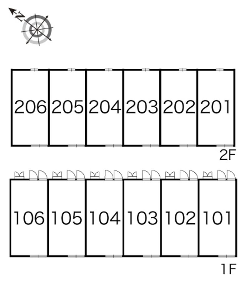 レオパレスグリーンパーク国府 間取配置図