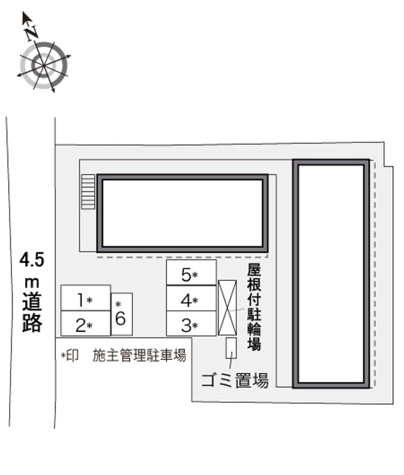 レオパレス二条城北 配置図