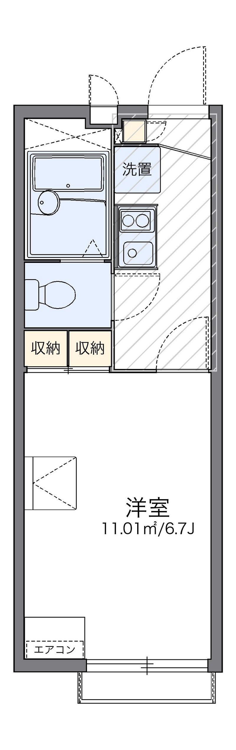 レオパレスクレスト 間取図