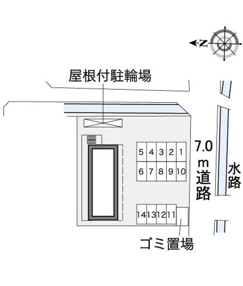 レオパレスウイング近藤Ⅴ 配置図