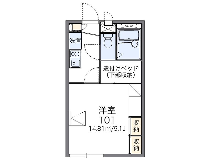 レオパレスグリーンコーポ砂原 間取図
