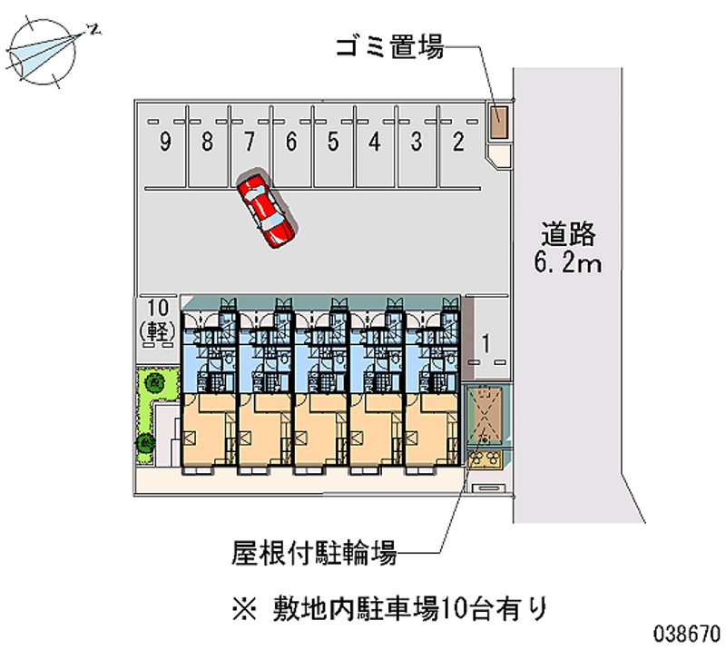 レオパレスアバンセ 月極駐車場