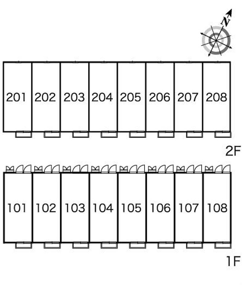 レオパレスｙａｎａｇｉⅢ 間取配置図