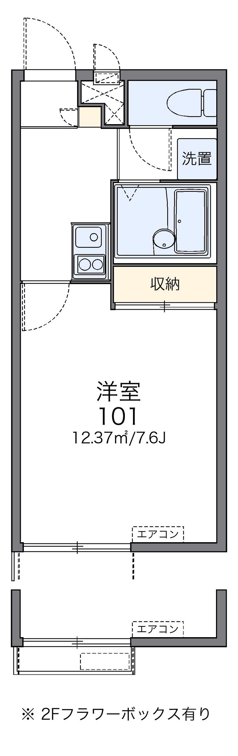 レオパレスアメイシャ 間取図
