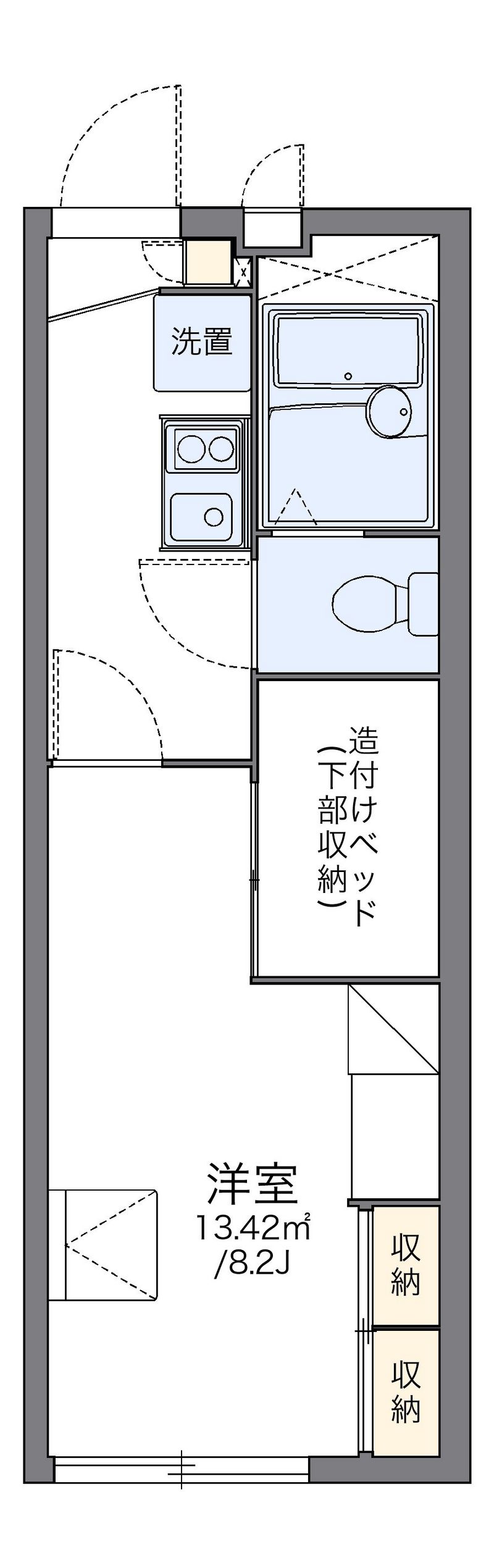 レオパレス光ヒルズ 間取図