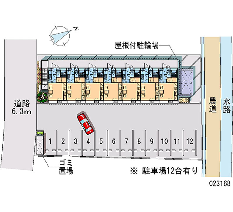 レオパレス綾田町 月極駐車場