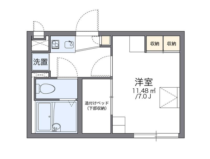 レオパレスヴィダ　フェリス 間取図