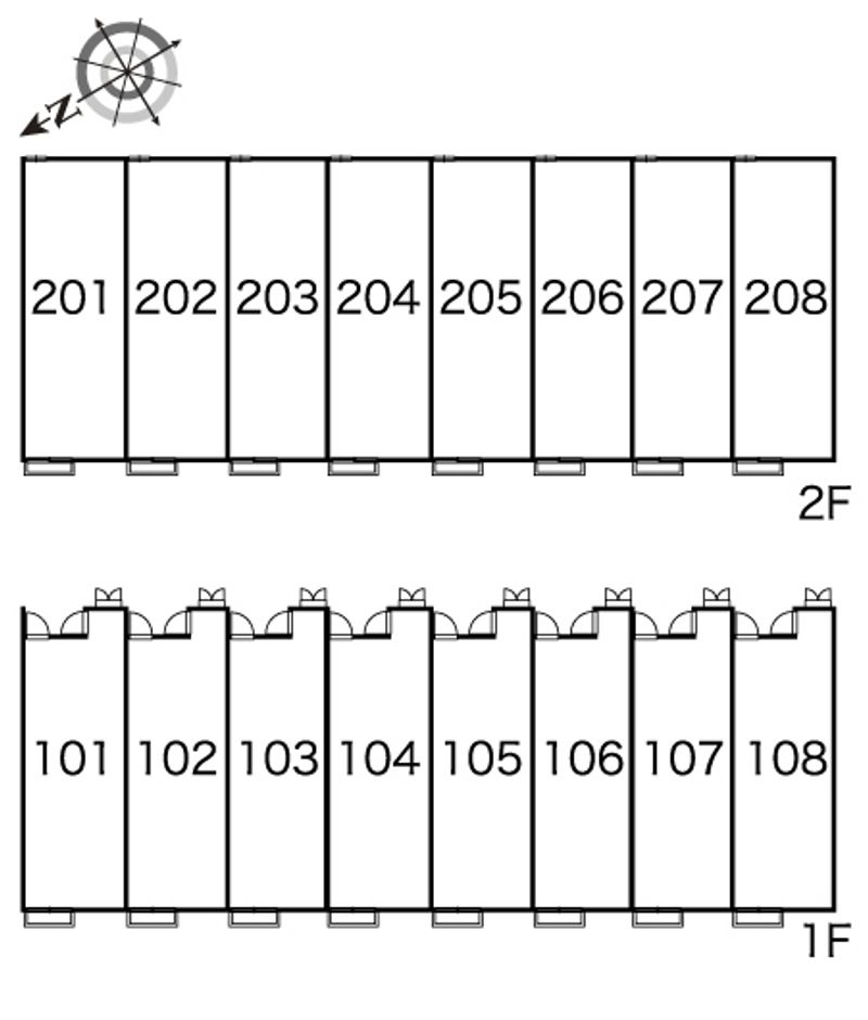 レオパレス西久保　Ⅰ 間取配置図