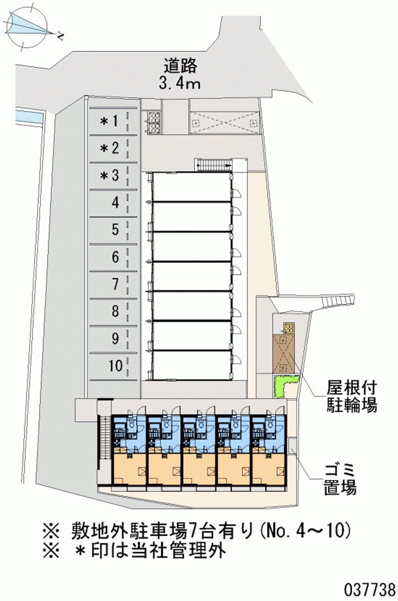 レオパレス藤井２号館 月極駐車場