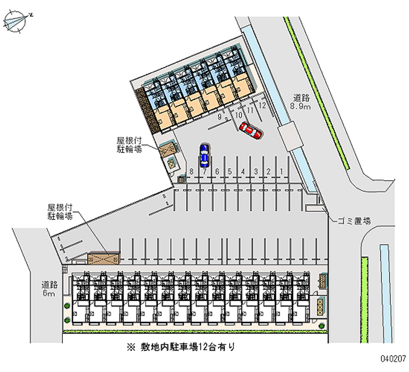 レオパレスオリオンⅡ 月極駐車場