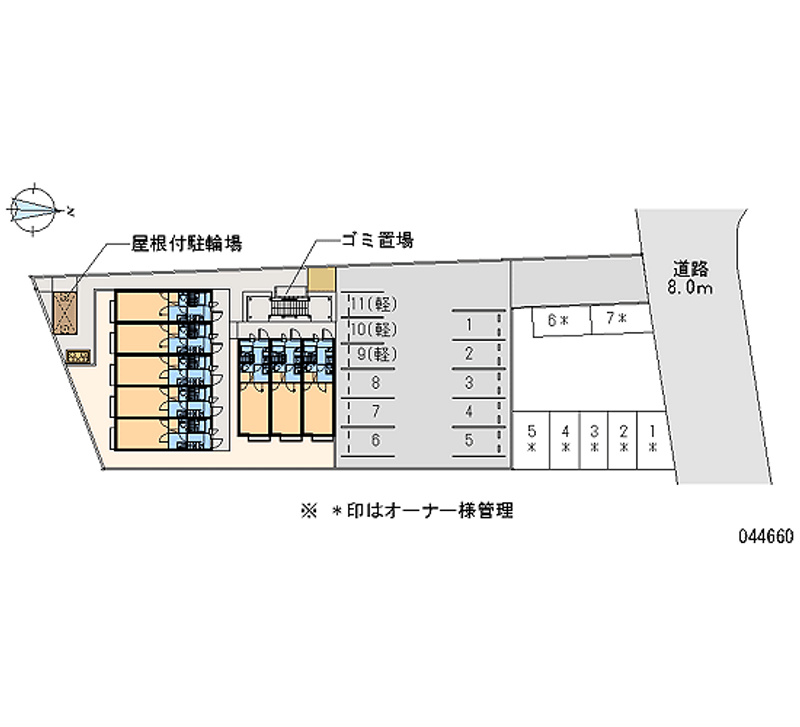 44660 bãi đậu xe hàng tháng