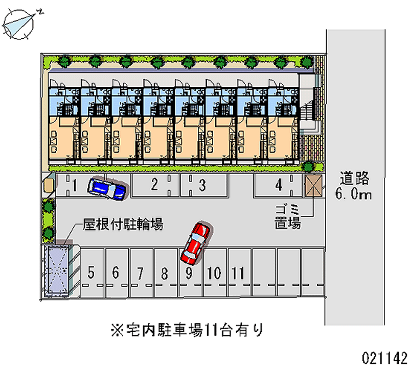 レオパレスシャンティ 月極駐車場