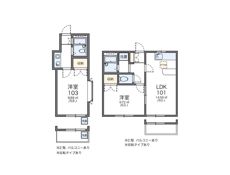 レオパレス蕨第３３ 間取図