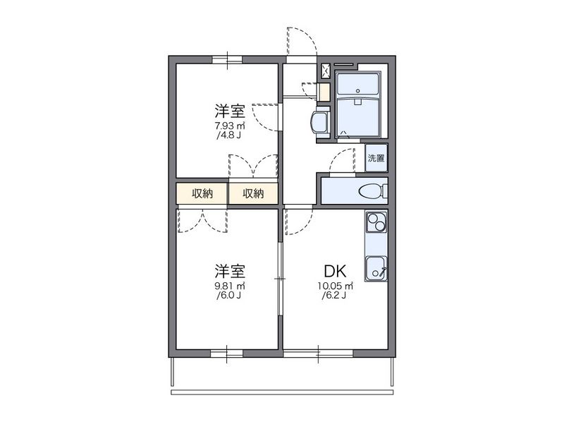 レオパレスパークサイド　アイ 間取図