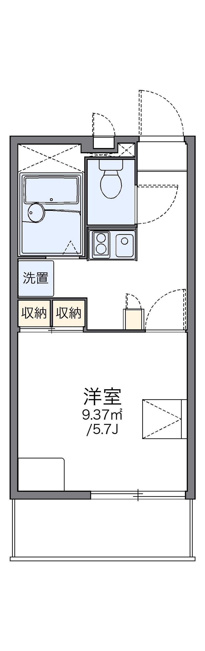 レオパレス月隈南 間取図