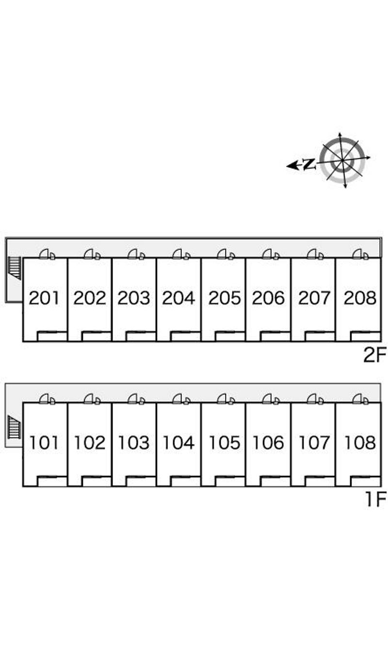 レオパレス英俊Ｃ 間取配置図