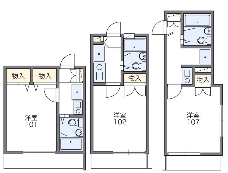 レオパレスハーモニーハイツ鶴見 間取図