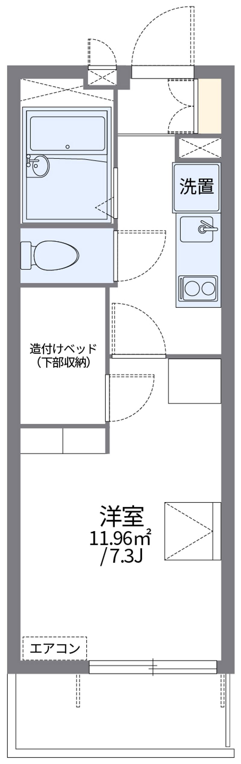 レオパレスカトルセゾン伊奈 間取図