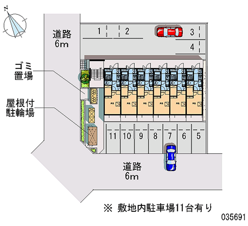 レオパレスベルツリー 月極駐車場