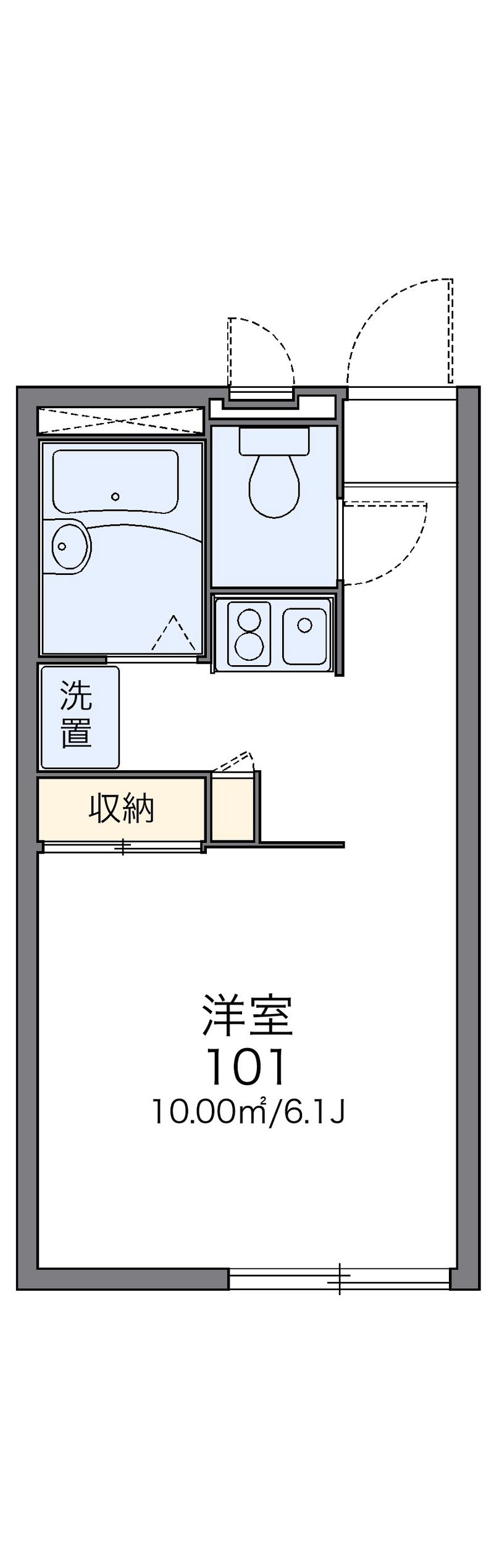 レオパレス北国分 間取図