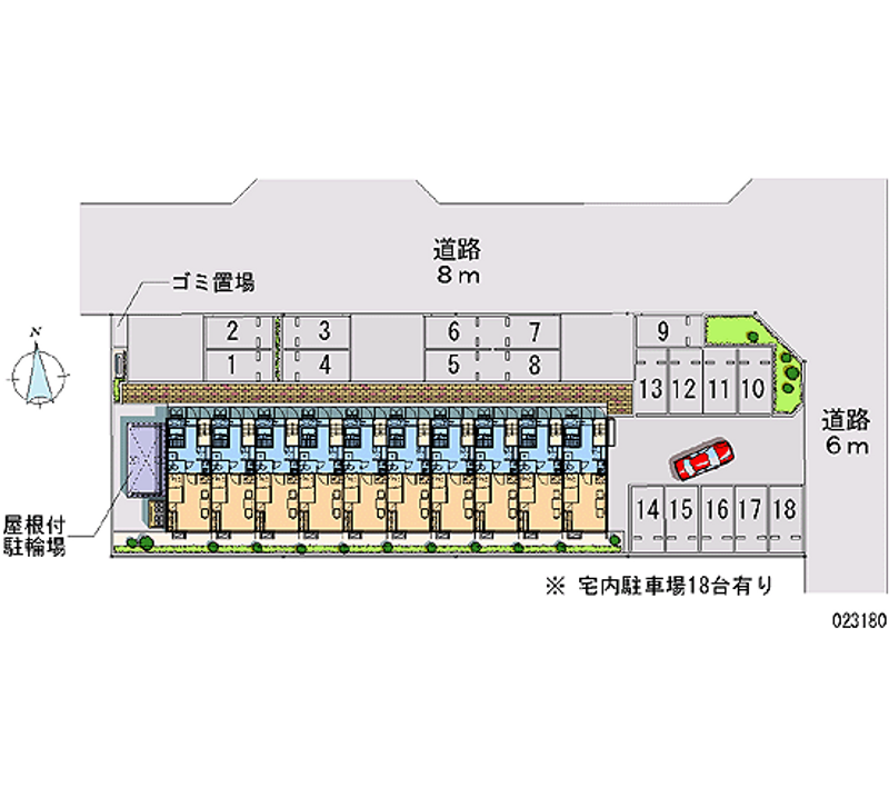 レオパレスヌーベルバーグ 月極駐車場