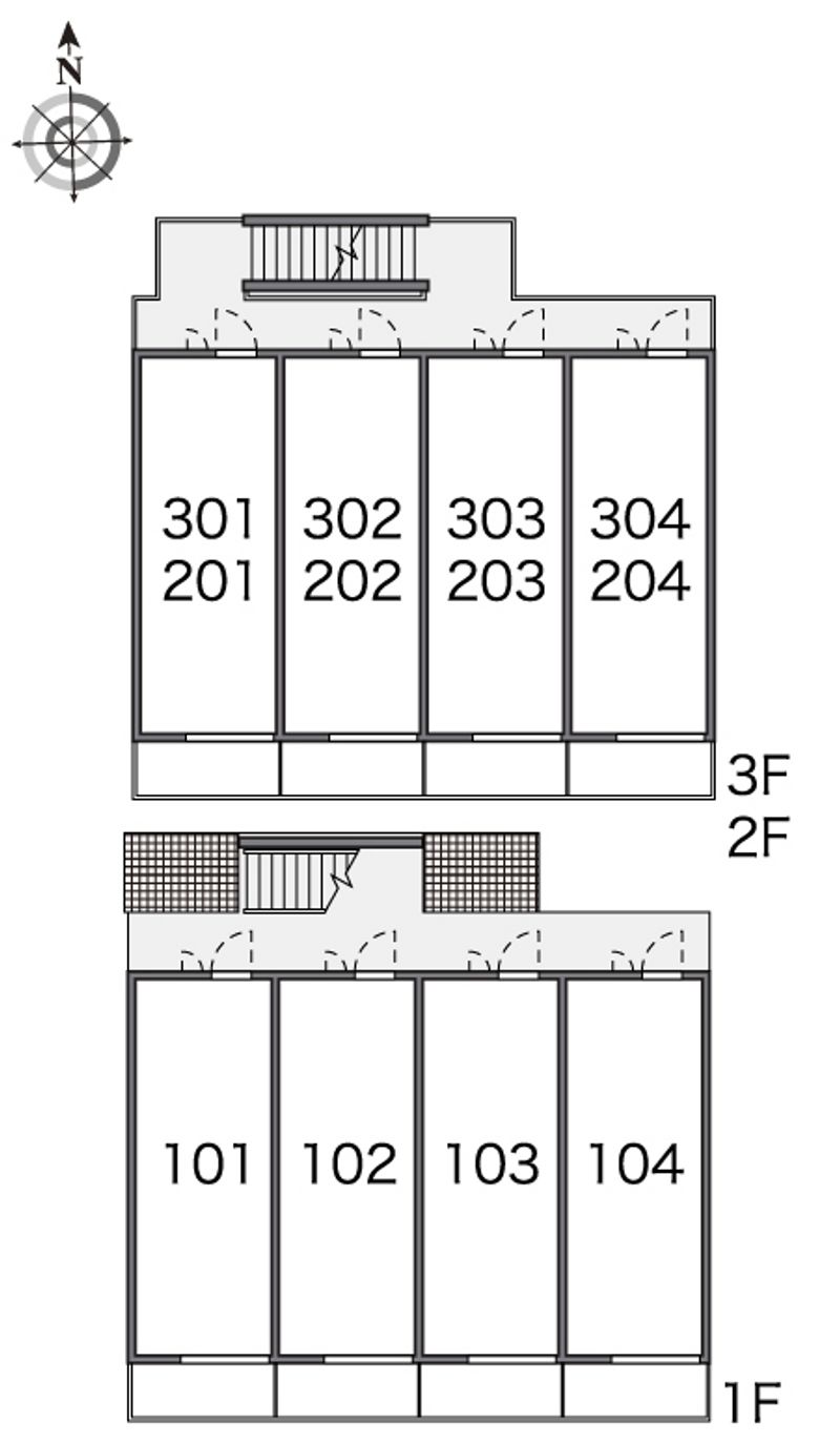 レオパレスクレエ 間取配置図