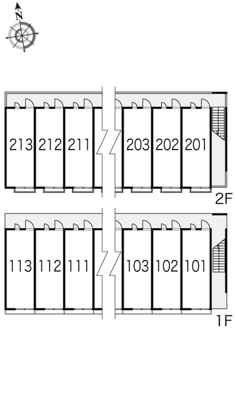 レオパレス修浦Ⅱ 間取配置図
