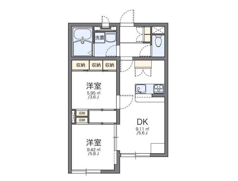 レオパレス堂ノ元 間取図