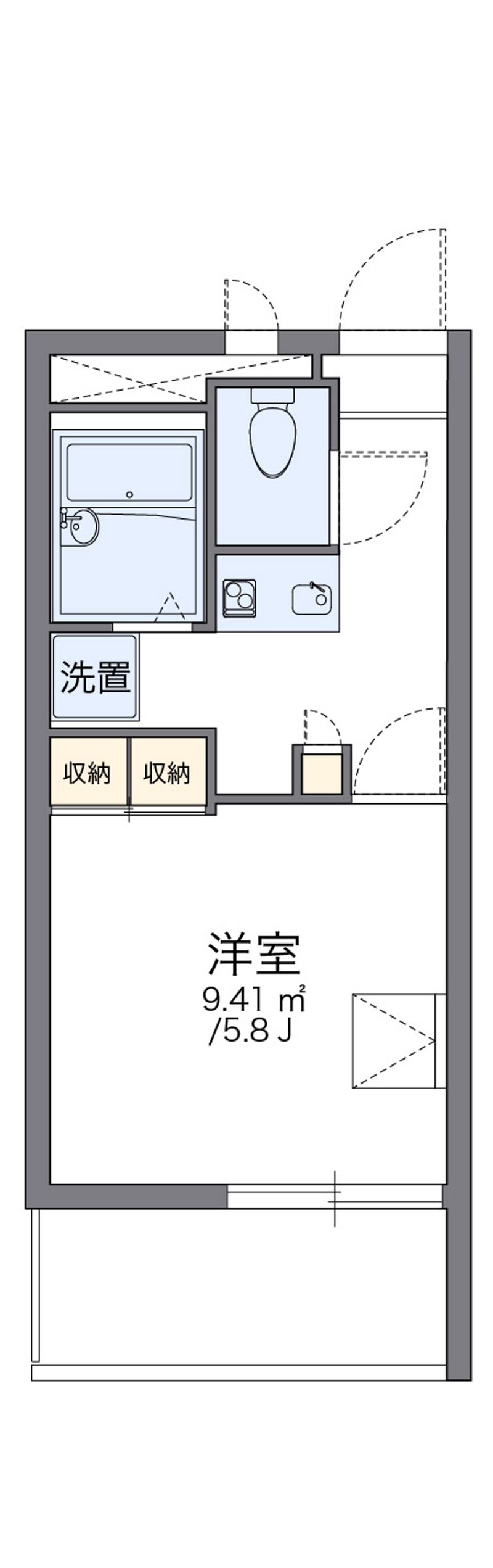 レオパレスビスタヒガワ 間取図