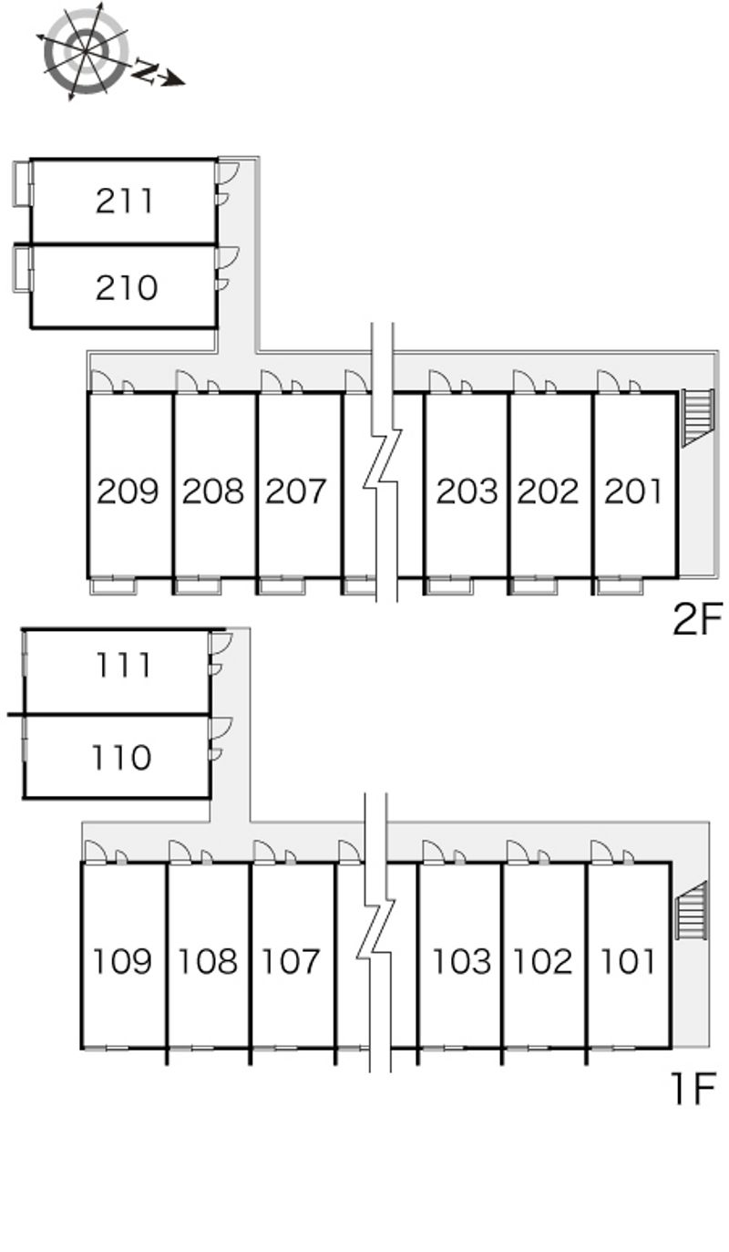 レオパレスカメリア 間取配置図