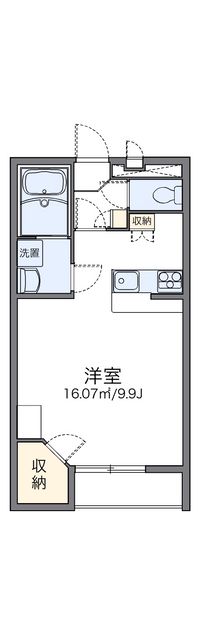 レオパレスメルベーユ廣　大川 間取り図