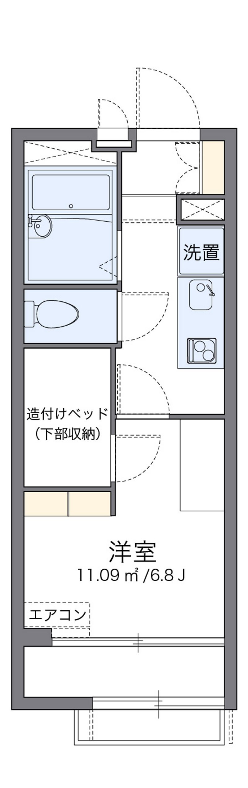 レオパレス京都鞍馬口 間取図
