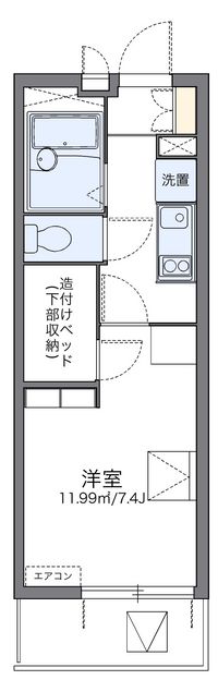 レオパレス香春口 間取り図