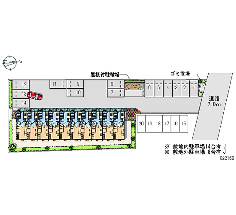 レオパレスＡＺＵＲＥ 月極駐車場