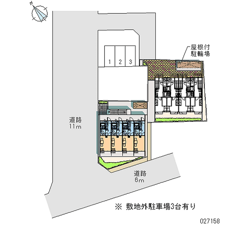 レオパレスエスタⅡ 月極駐車場