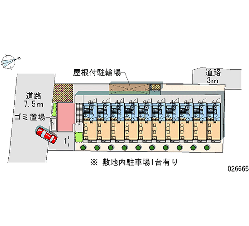 レオパレスメルベーユ　昭和 月極駐車場