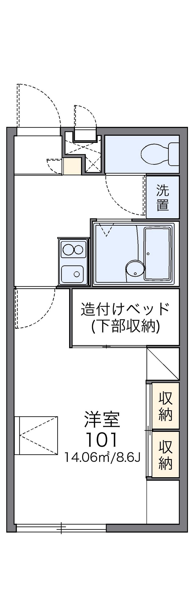 レオパレスボヌール 間取図