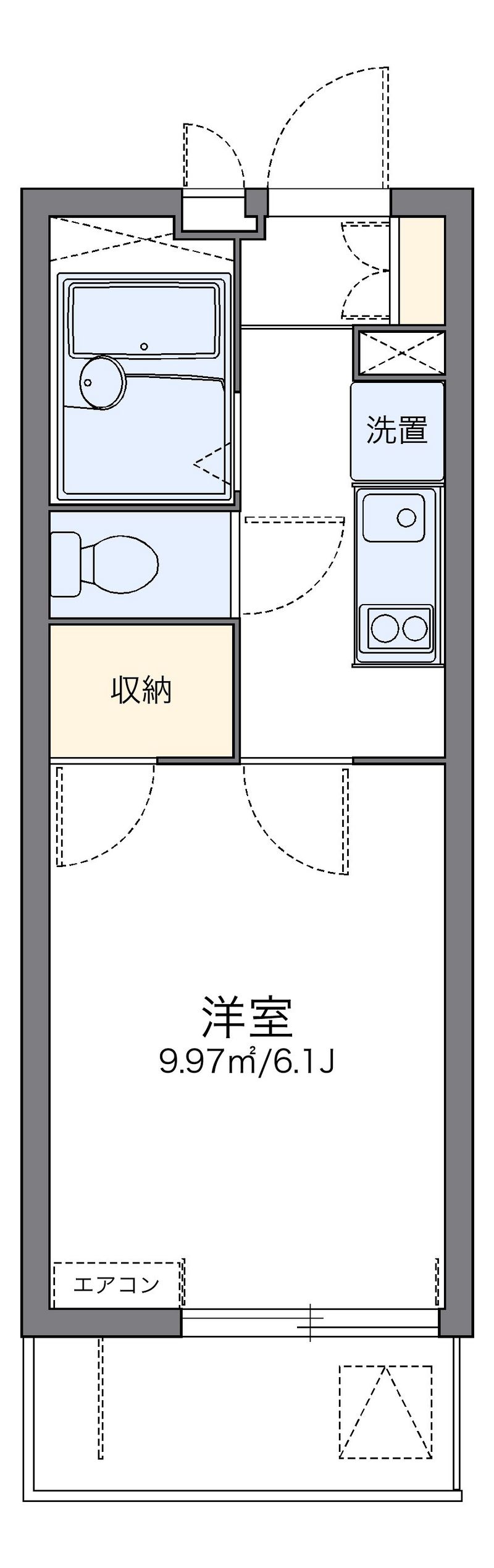 レオパレスプランドール鶴見 間取図