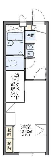 レオパレス粟野名 間取り図