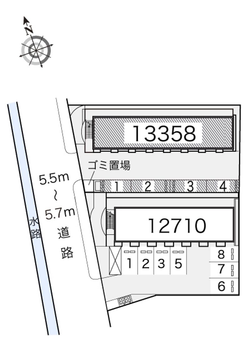 レオパレス夢２番館 配置図