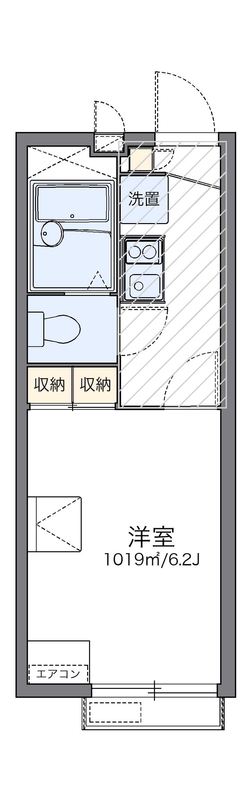 レオパレスミーコーポ　マチヤ２ 間取図