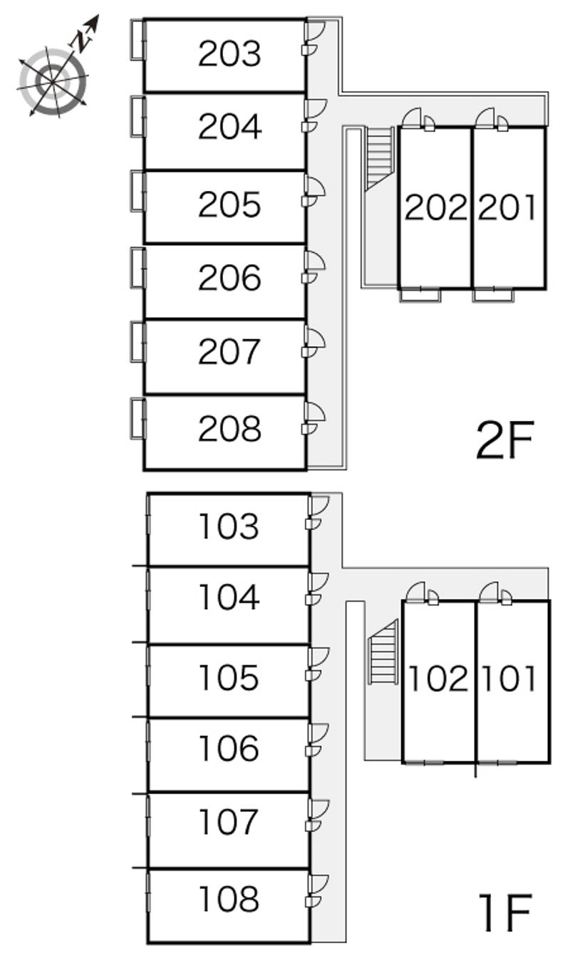 レオパレスアクシスⅡ 間取配置図