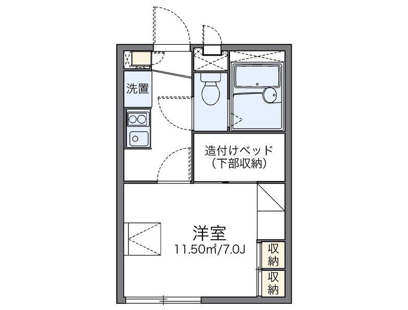 レオパレスルミエール湘南 間取図