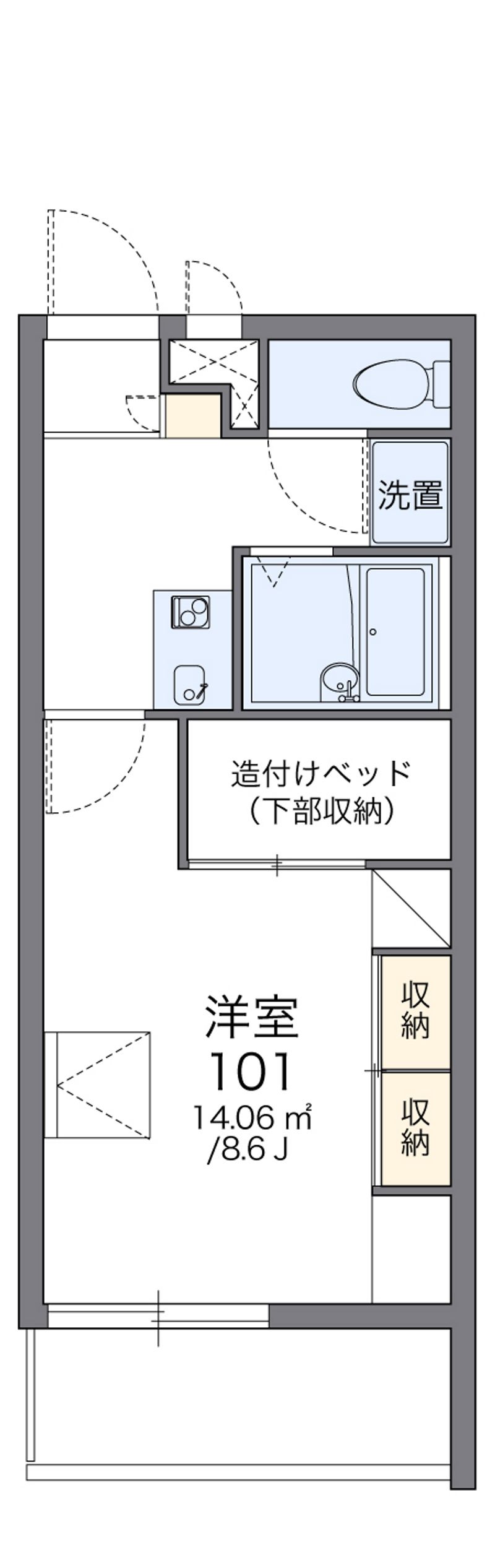 レオパレスグレイス 間取図