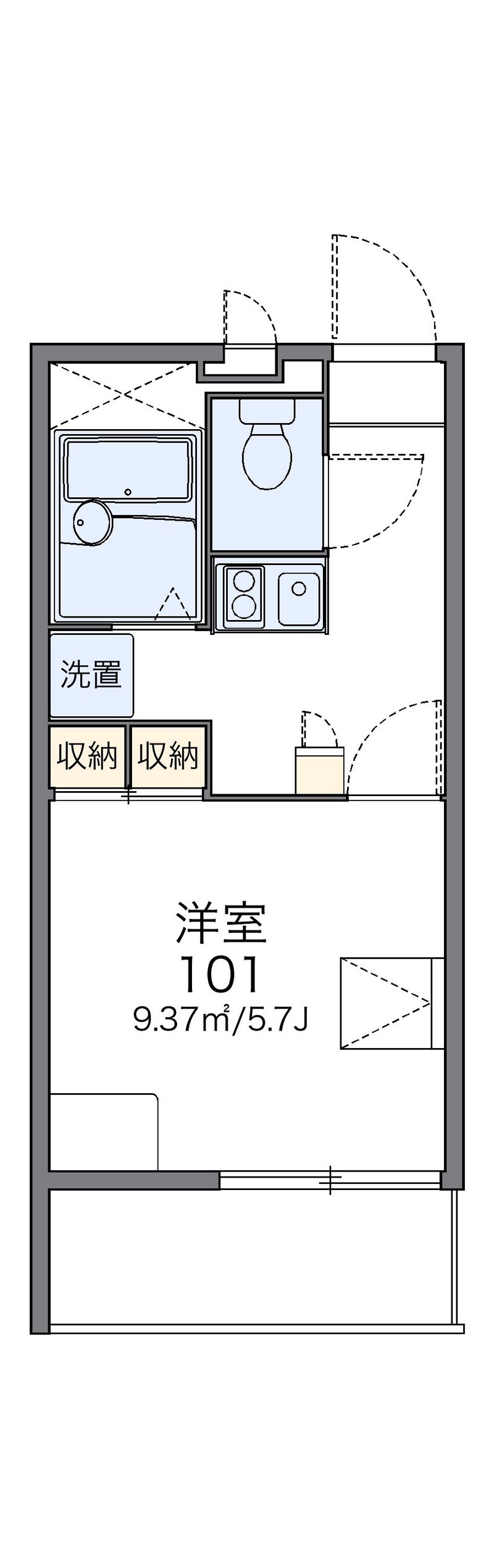 レオパレステナマント２５ 間取図