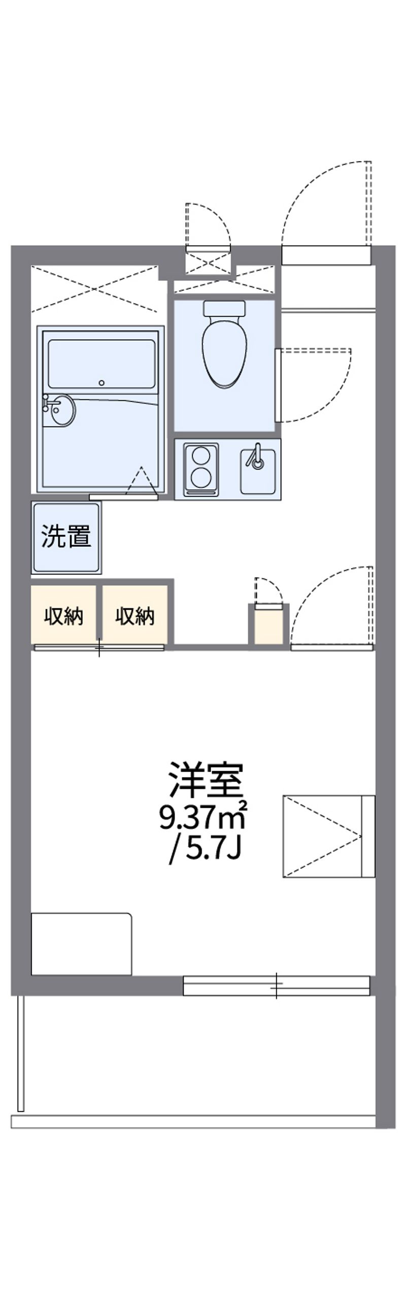 レオパレスあらまき 間取図