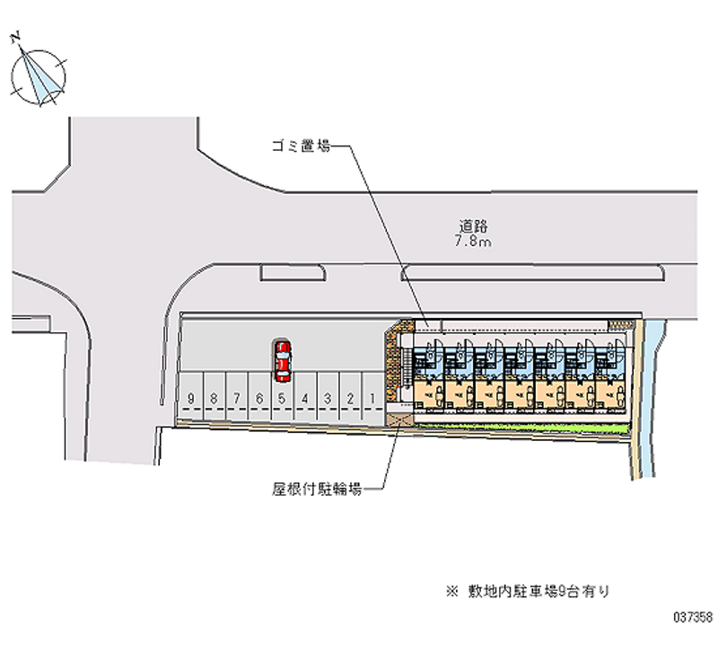 レオパレスＰＡＬＣＯＵＲＴ劉備 月極駐車場