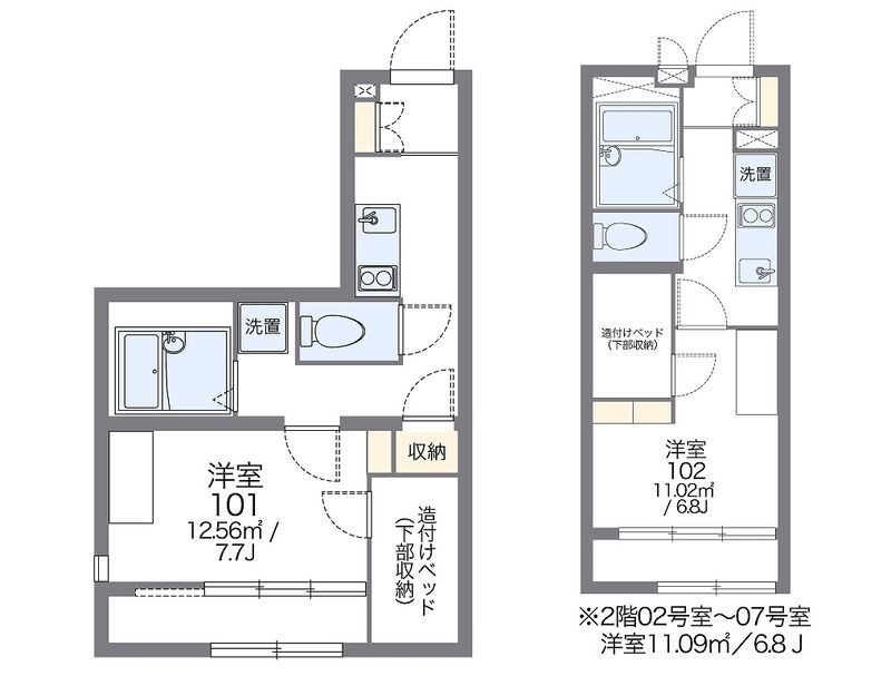 レオパレスウィズユー 間取図