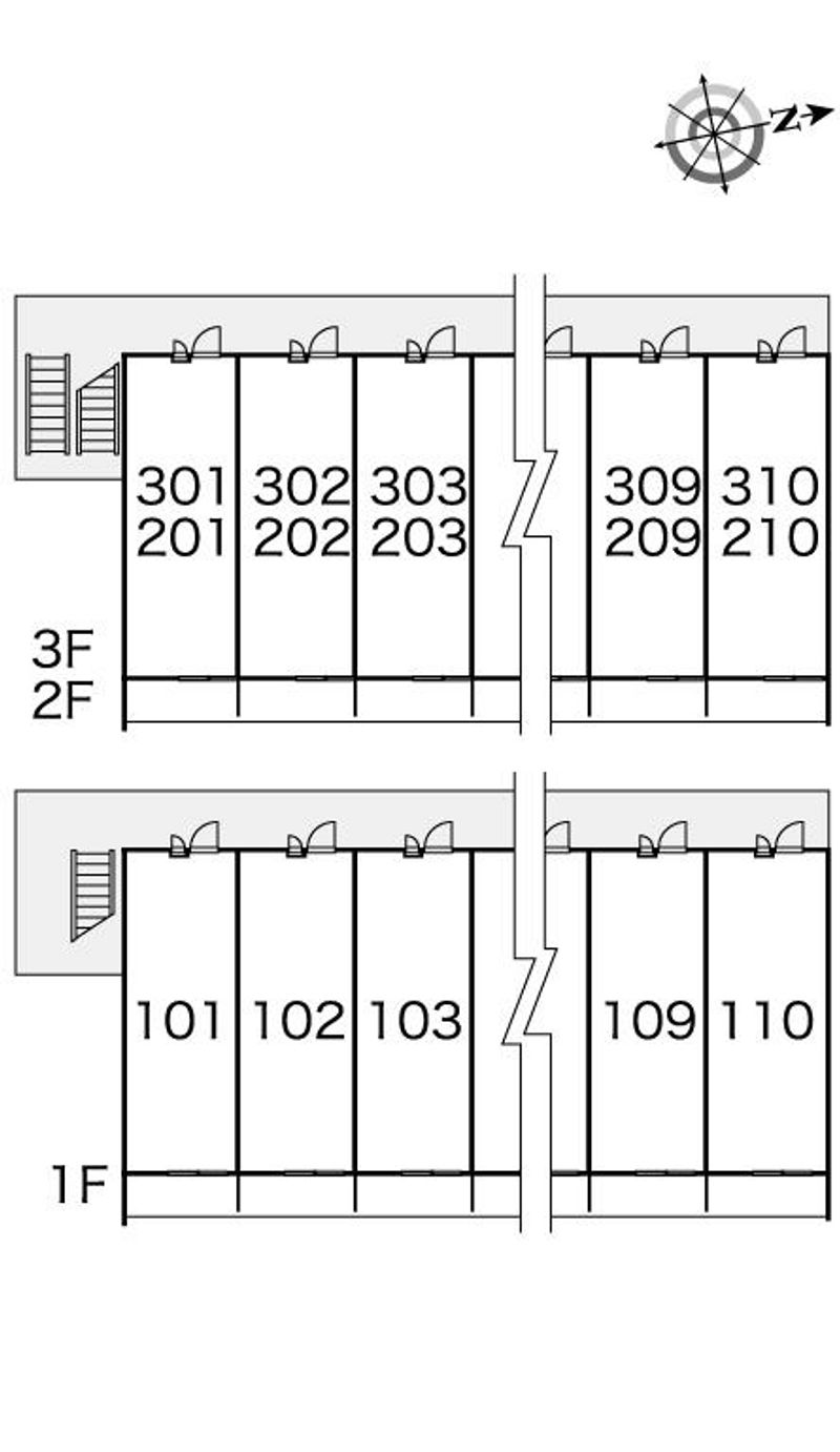 レオパレスベガ甲府南 間取配置図