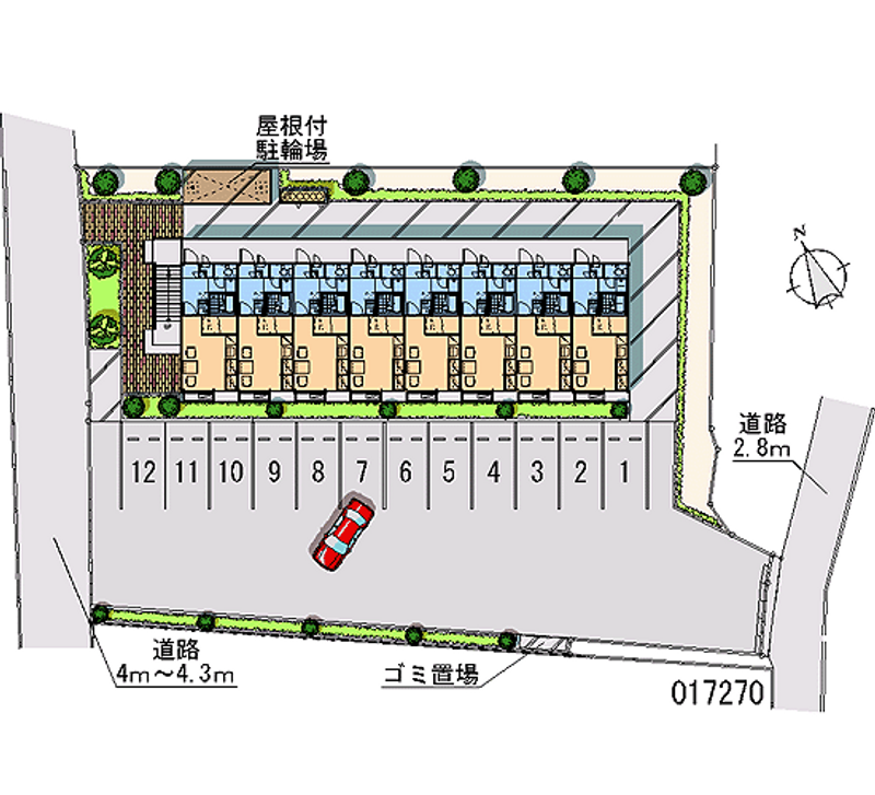 レオパレスハイネス２ 月極駐車場